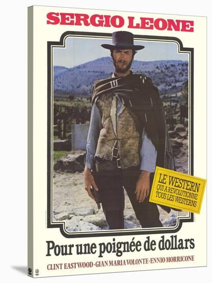 A Fistful of Dollars, French Movie Poster, 1964-null-Stretched Canvas
