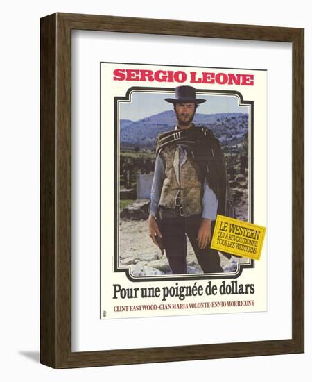 A Fistful of Dollars, French Movie Poster, 1964-null-Framed Art Print