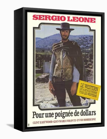 A Fistful of Dollars, French Movie Poster, 1964-null-Framed Stretched Canvas