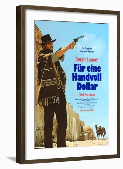 A Fistful of Dollars, German Movie Poster, 1964-null-Framed Art Print