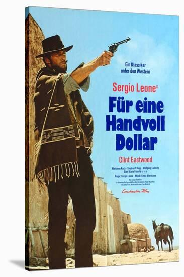 A Fistful of Dollars, German Movie Poster, 1964-null-Stretched Canvas