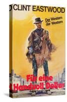 A Fistful of Dollars, German Movie Poster, 1964-null-Stretched Canvas