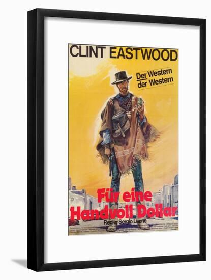 A Fistful of Dollars, German Movie Poster, 1964-null-Framed Art Print