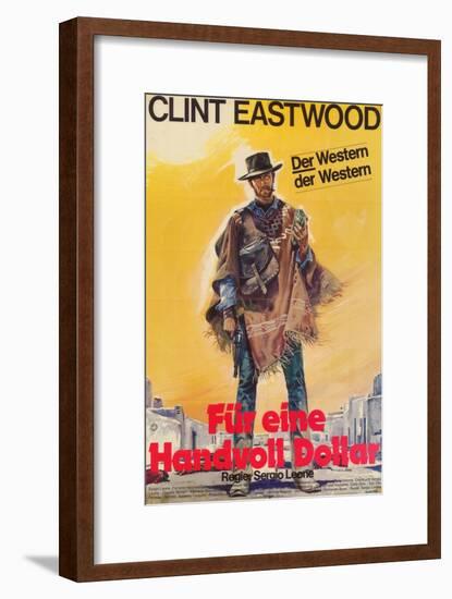 A Fistful of Dollars, German Movie Poster, 1964-null-Framed Art Print