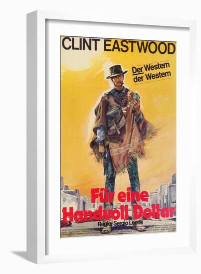 A Fistful of Dollars, German Movie Poster, 1964-null-Framed Art Print