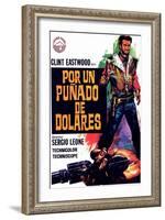 A Fistful of Dollars, Spanish Movie Poster, 1964-null-Framed Art Print