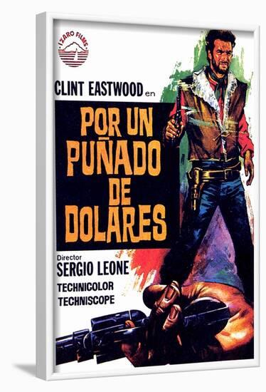 A Fistful of Dollars, Spanish Movie Poster, 1964-null-Framed Art Print