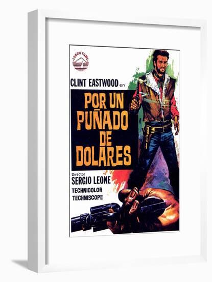 A Fistful of Dollars, Spanish Movie Poster, 1964-null-Framed Art Print