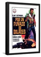 A Fistful of Dollars, Spanish Movie Poster, 1964-null-Framed Art Print