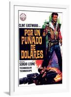 A Fistful of Dollars, Spanish Movie Poster, 1964-null-Framed Art Print