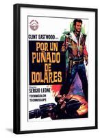 A Fistful of Dollars, Spanish Movie Poster, 1964-null-Framed Art Print