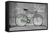 A Fixed-Gear Bicycle (Also Called Fixie) In Black And White With A Green Chain-Dutourdumonde-Framed Stretched Canvas