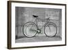 A Fixed-Gear Bicycle (Also Called Fixie) In Black And White With A Green Chain-Dutourdumonde-Framed Art Print