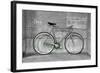 A Fixed-Gear Bicycle (Also Called Fixie) In Black And White With A Green Chain-Dutourdumonde-Framed Art Print