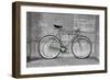 A Fixed-Gear Bicycle (Also Called Fixie) In Black And White With A Green Chain-Dutourdumonde-Framed Art Print