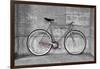 A Fixed-Gear Bicycle (Or Fixie) In Black And White With A Pink Chain-Dutourdumonde-Framed Art Print