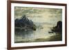 A Fjord Scene with Sailing Vessels-Normann Adelsteen-Framed Giclee Print