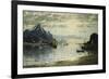 A Fjord Scene with Sailing Vessels-Normann Adelsteen-Framed Giclee Print