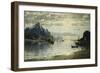 A Fjord Scene with Sailing Vessels-Normann Adelsteen-Framed Giclee Print