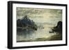 A Fjord Scene with Sailing Vessels-Adelsteen Normann-Framed Giclee Print