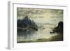 A Fjord Scene with Sailing Vessels-Adelsteen Normann-Framed Giclee Print