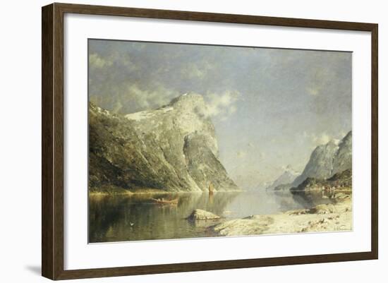 A Fjord Scene-Adelsteen Normann-Framed Giclee Print