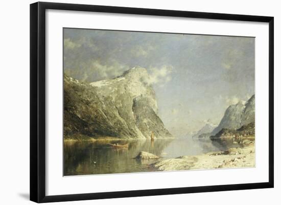 A Fjord Scene-Adelsteen Normann-Framed Giclee Print