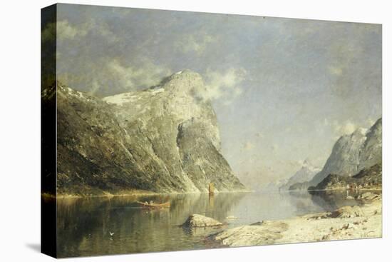 A Fjord Scene-Adelsteen Normann-Stretched Canvas