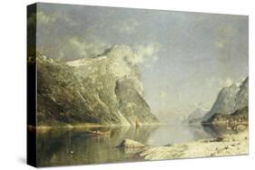 A Fjord Scene-Adelsteen Normann-Stretched Canvas