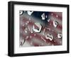 A Flag at a Lawrence, Kan., Restaurant is Refracted in Rain Drops on a Car Window-null-Framed Photographic Print