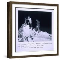 A Flashlight Photograph of Dr Wilson and Lt Bowers Reading the Ramp Thermometer-Herbert Ponting-Framed Giclee Print