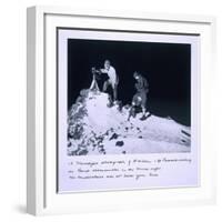 A Flashlight Photograph of Dr Wilson and Lt Bowers Reading the Ramp Thermometer-Herbert Ponting-Framed Giclee Print