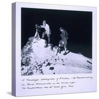 A Flashlight Photograph of Dr Wilson and Lt Bowers Reading the Ramp Thermometer-Herbert Ponting-Stretched Canvas