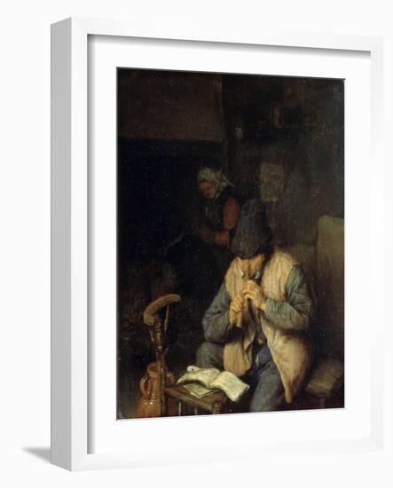 A Flautist, C1660-Adriaen Van Ostade-Framed Giclee Print