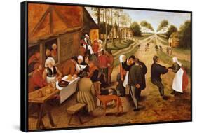 A Flemish Kermesse-Pieter Brueghel the Younger-Framed Stretched Canvas