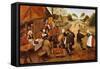 A Flemish Kermesse-Pieter Brueghel the Younger-Framed Stretched Canvas