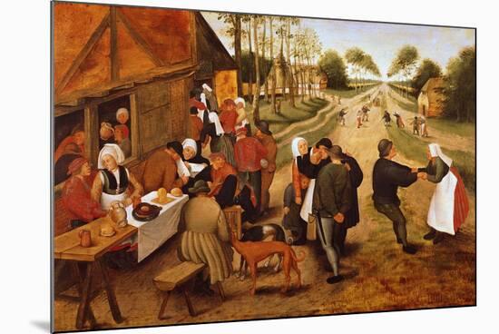 A Flemish Kermesse-Pieter Brueghel the Younger-Mounted Premium Giclee Print