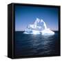 A Floating Iceberg in Disko Bay at Qeqertarsuaq (Godhavn), Greenland-null-Framed Stretched Canvas