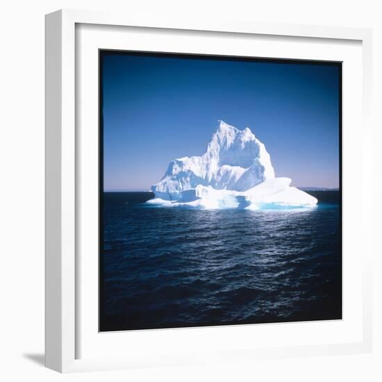 A Floating Iceberg in Disko Bay at Qeqertarsuaq (Godhavn), Greenland-null-Framed Photographic Print