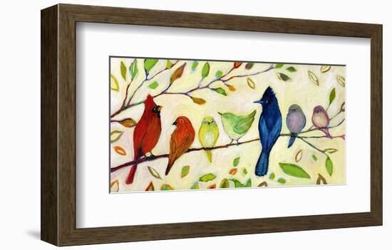 A Flock of Many Colors-Jennifer Lommers-Framed Art Print