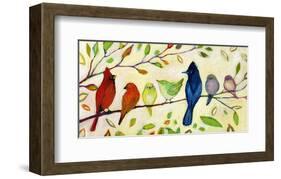 A Flock of Many Colors-Jennifer Lommers-Framed Art Print