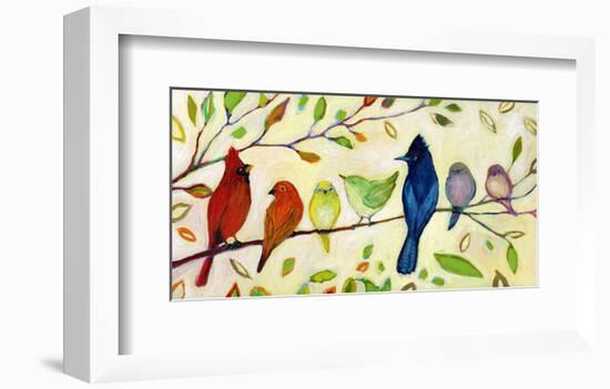 A Flock of Many Colors-Jennifer Lommers-Framed Art Print