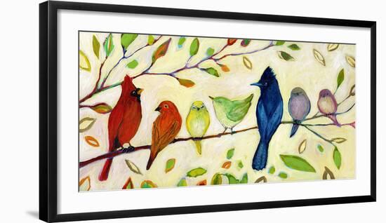 A Flock of Many Colors-Jennifer Lommers-Framed Art Print