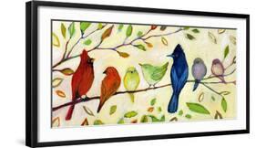 A Flock of Many Colors-Jennifer Lommers-Framed Art Print