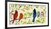 A Flock of Many Colors-Jennifer Lommers-Framed Giclee Print