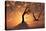 A Flock of Pteranodons Flying on a Cretaceous Night-null-Stretched Canvas