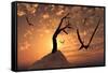 A Flock of Pteranodons Flying on a Cretaceous Night-null-Framed Stretched Canvas