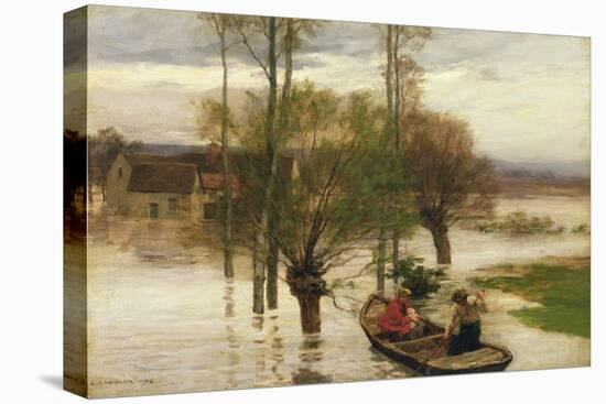 A Flood, 1876-Léon Augustin L'hermitte-Stretched Canvas