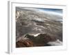 A Flooded Aram Chaos Region on the Planet Mars-Stocktrek Images-Framed Photographic Print