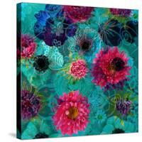 A Floral Montage from Blossoms and Drawing-Alaya Gadeh-Stretched Canvas